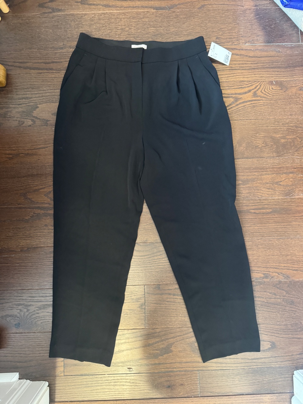 H&M Black Tailored Pleated Jogger Pants